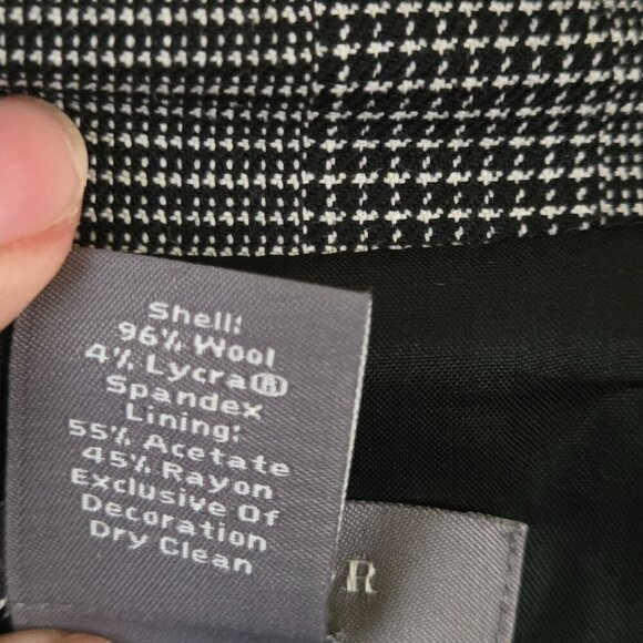 Ann Taylor Designer Men's Suiting Plaid Wool Blend Pant Suit Bow Pocket Size 6/8 - Picture 10 of 10